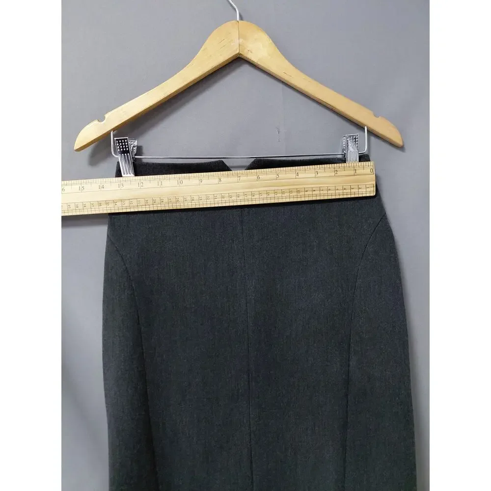 Express Polyester Blend Gray Pencil Knee Length Skirt Women Size 00